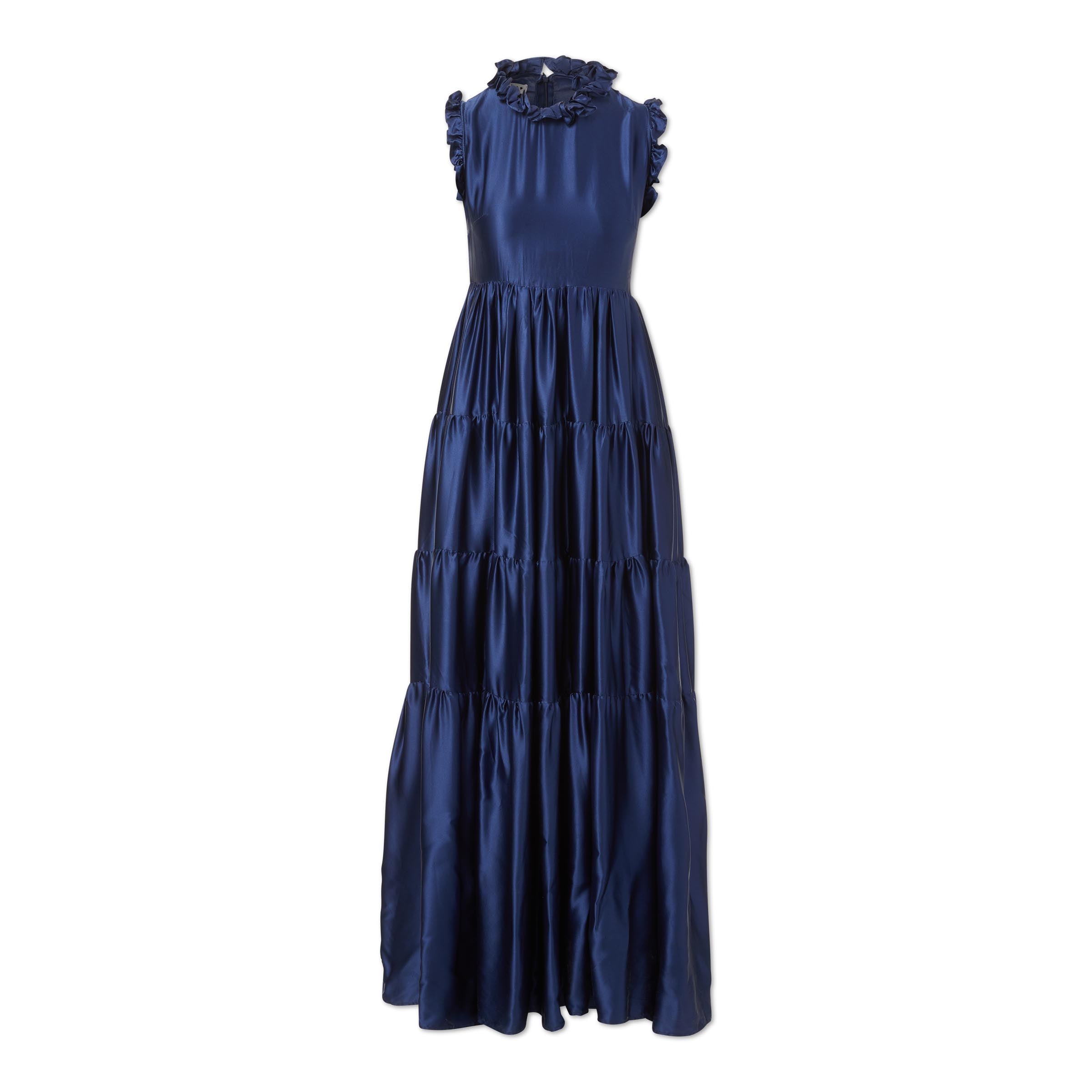 Silk Ruffle Sleeveless Dress – Studio One Eighty Nine