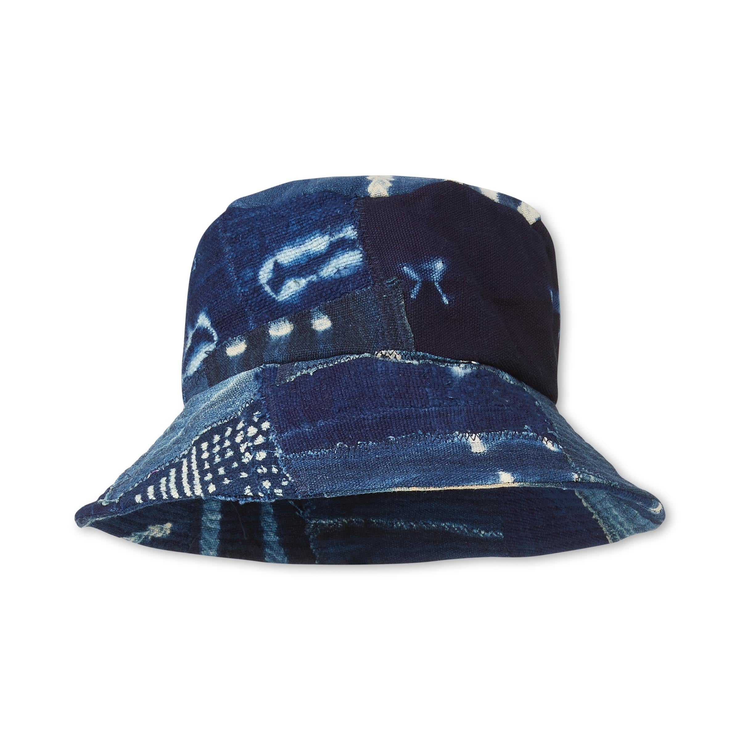 Denim Patchwork Bucket Hats for Men Women Summer Vocation Floppy