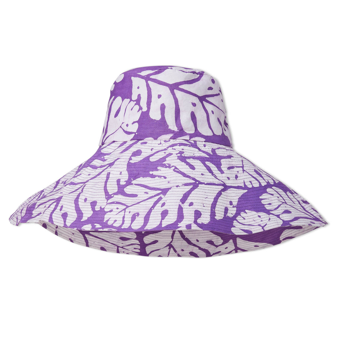 Hand-Batik Cotton Floppy Hat