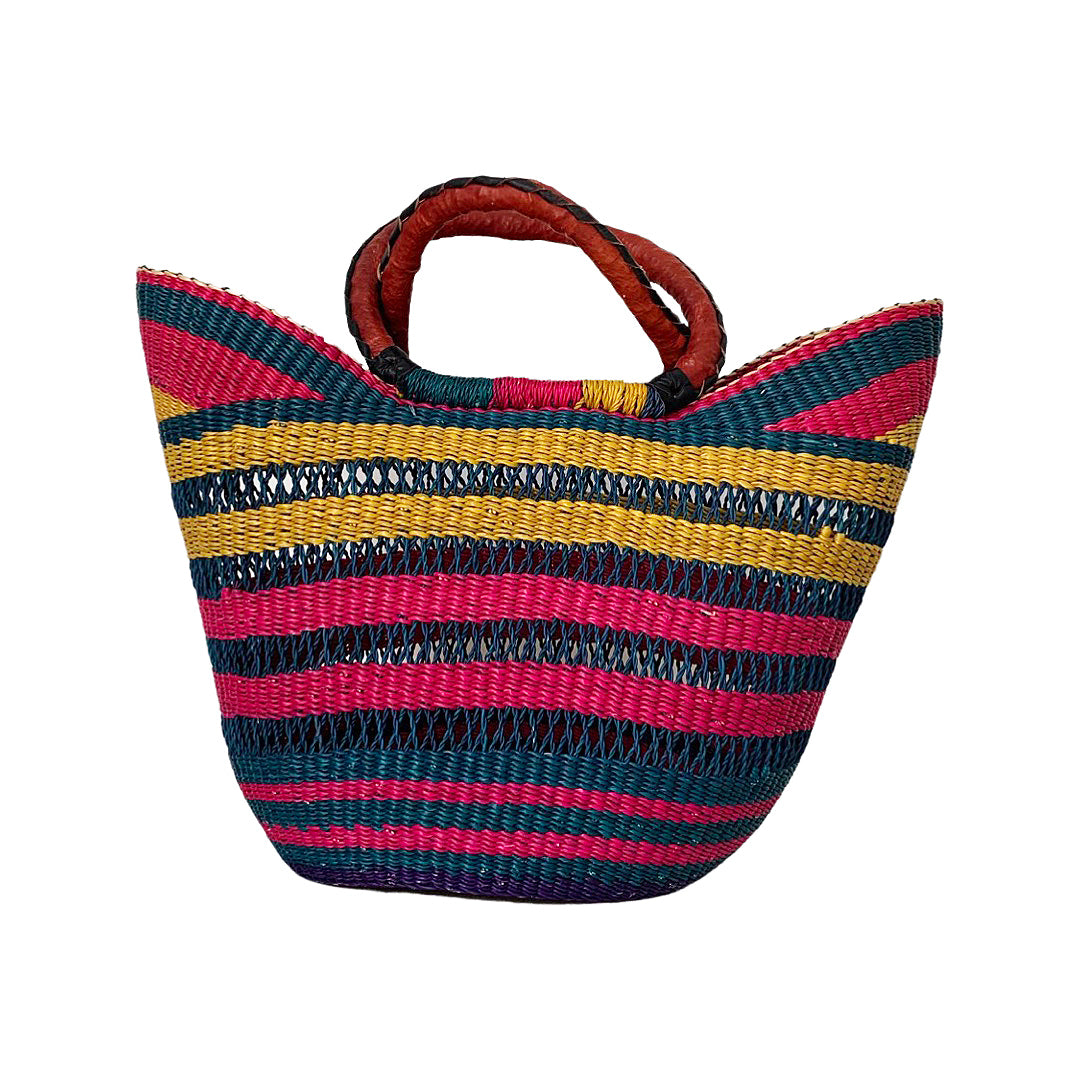 Hand-Woven Market Shopping Basket