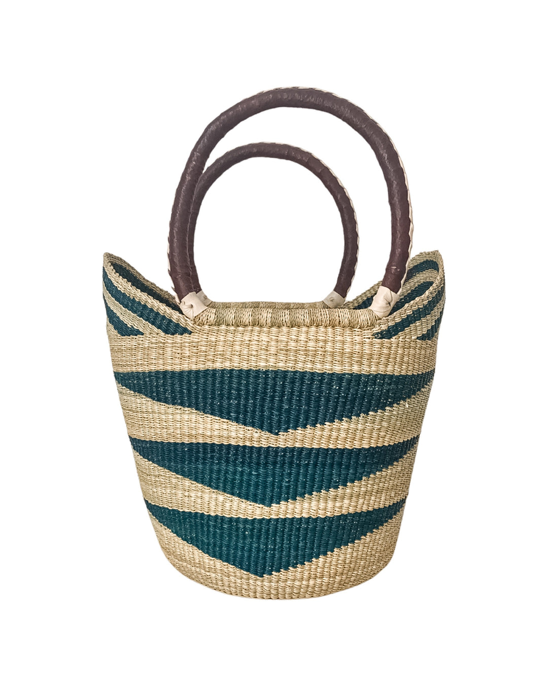 Hand-Woven Market Shopping Basket