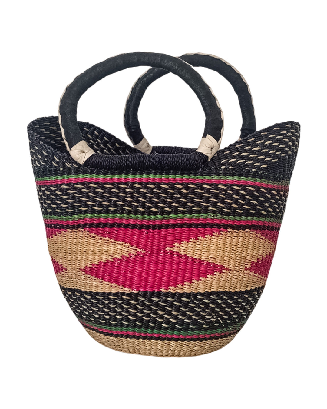 Hand-Woven Market Shopping Basket