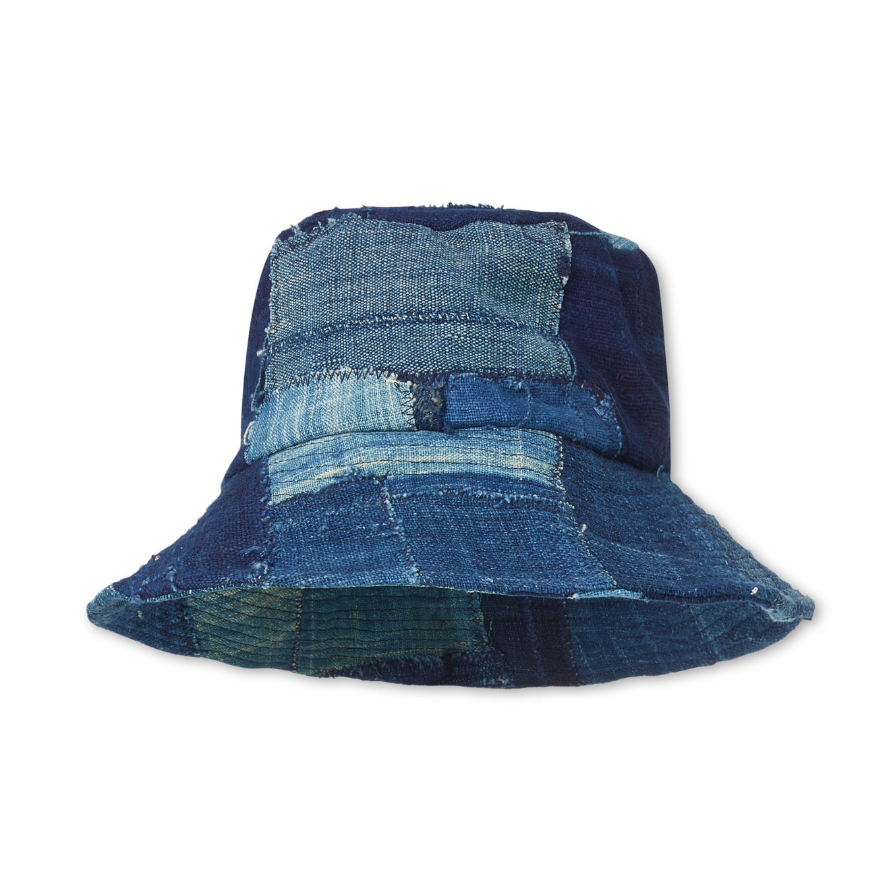 Patchwork Indigo Bucket Hat