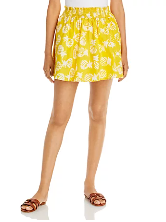 Aqua x Studio 189: Yellow & White Pineapple Mini Skirt