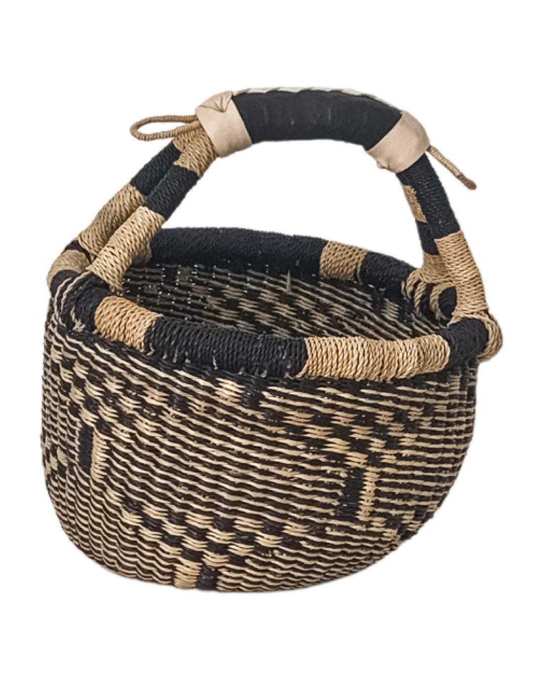 Hand-Woven Small Round Basket
