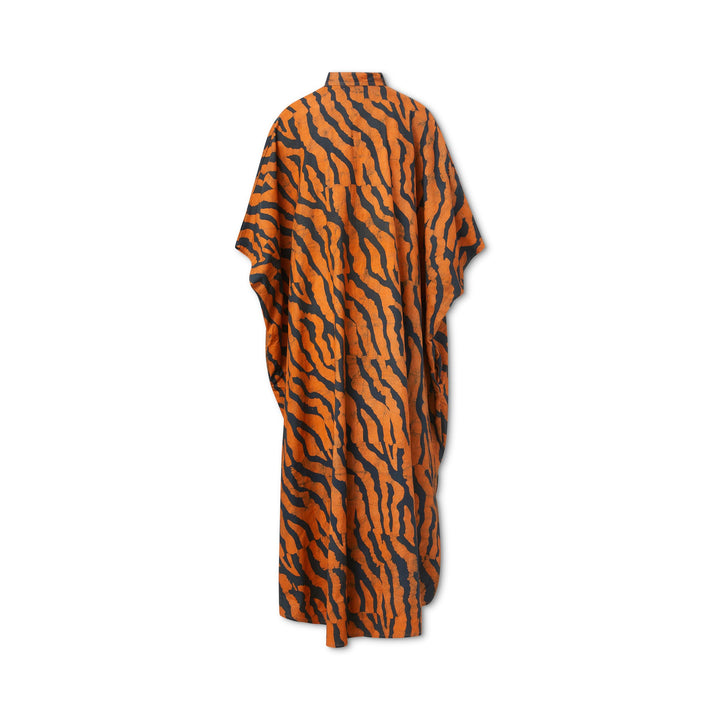 Hand-Batik Cotton Voile Mandarin Collar V-neck Caftan [Pre-Order]