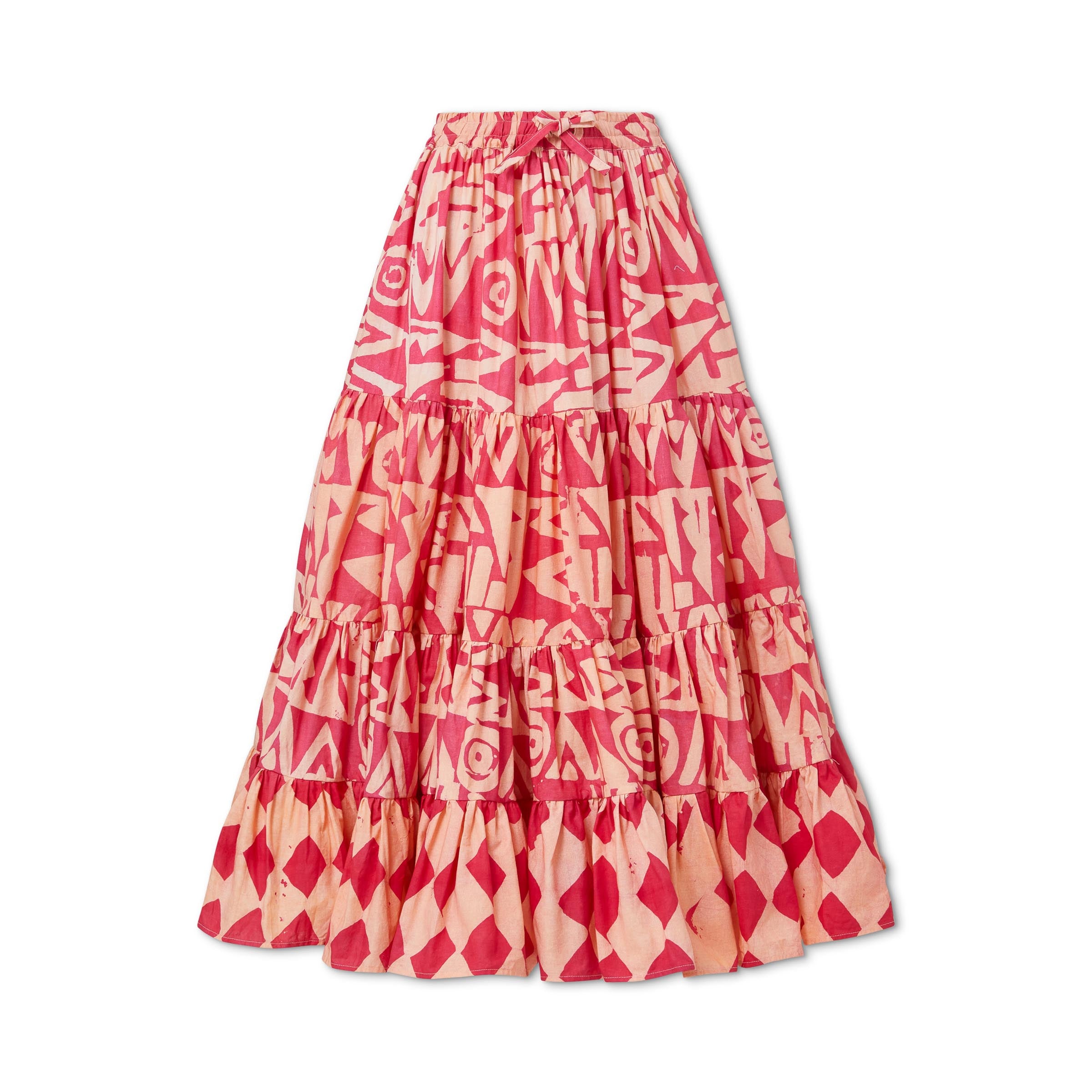 Cotton tiered skirt best sale