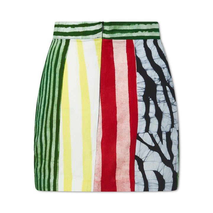 Hand-Batik Cotton Fitted Mini Skirt [Pre-Order]