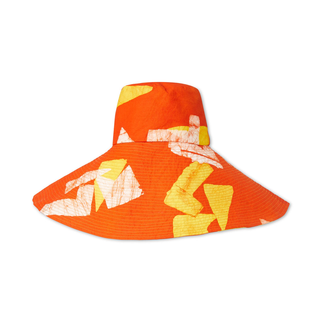 Hand-Batik Cotton Medium Brim Hat