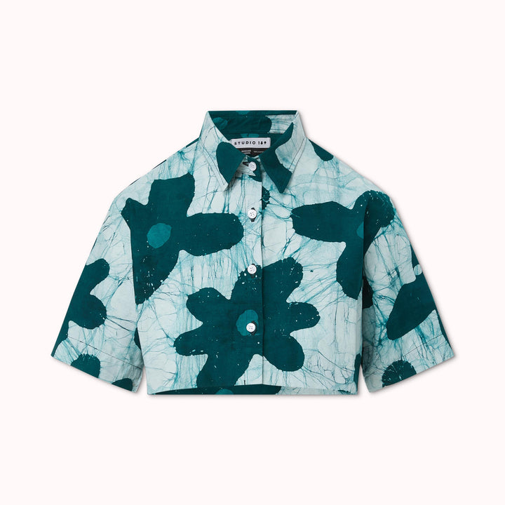 Cotton Cropped Camp Shirt [Pre-Order]