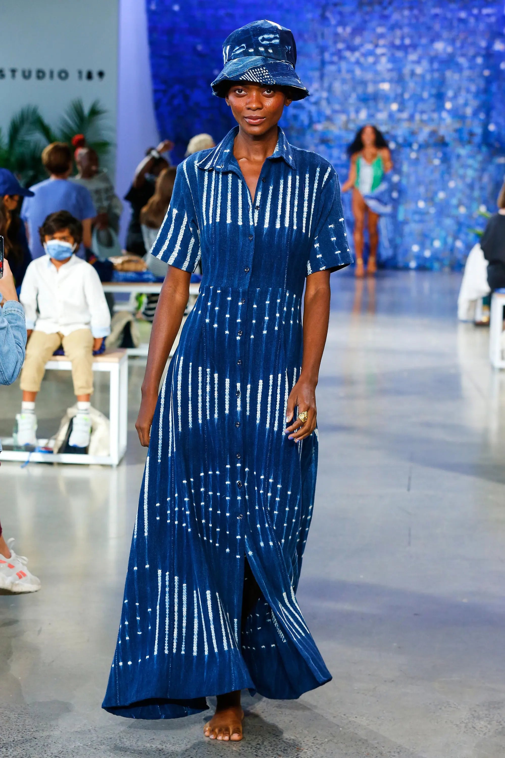 Patchwork Indigo Medium Bucket Hat – Studio One Eighty Nine